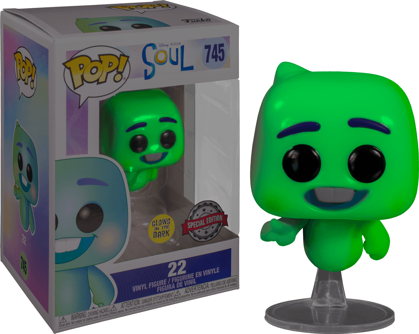 FUN48077 Soul - 22 Glow US Exclusive Pop! Vinyl [RS] - Funko - Titan Pop Culture