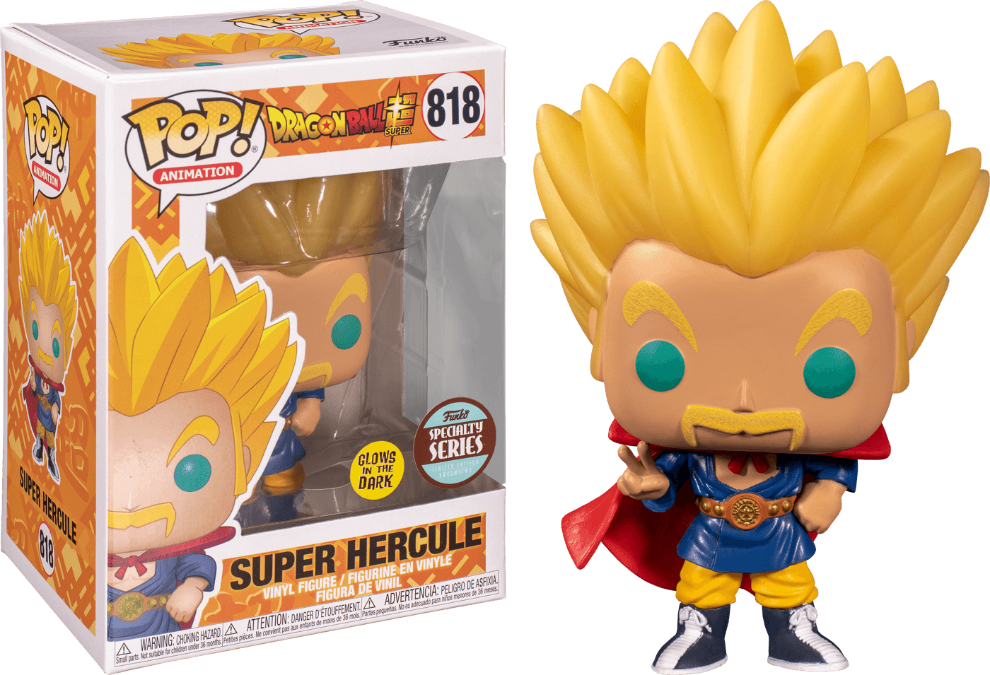 FUN48280 Dragon Ball Super - Super Saiyan Hercule Glow US Exclusive Pop! Vinyl - Funko - Titan Pop Culture