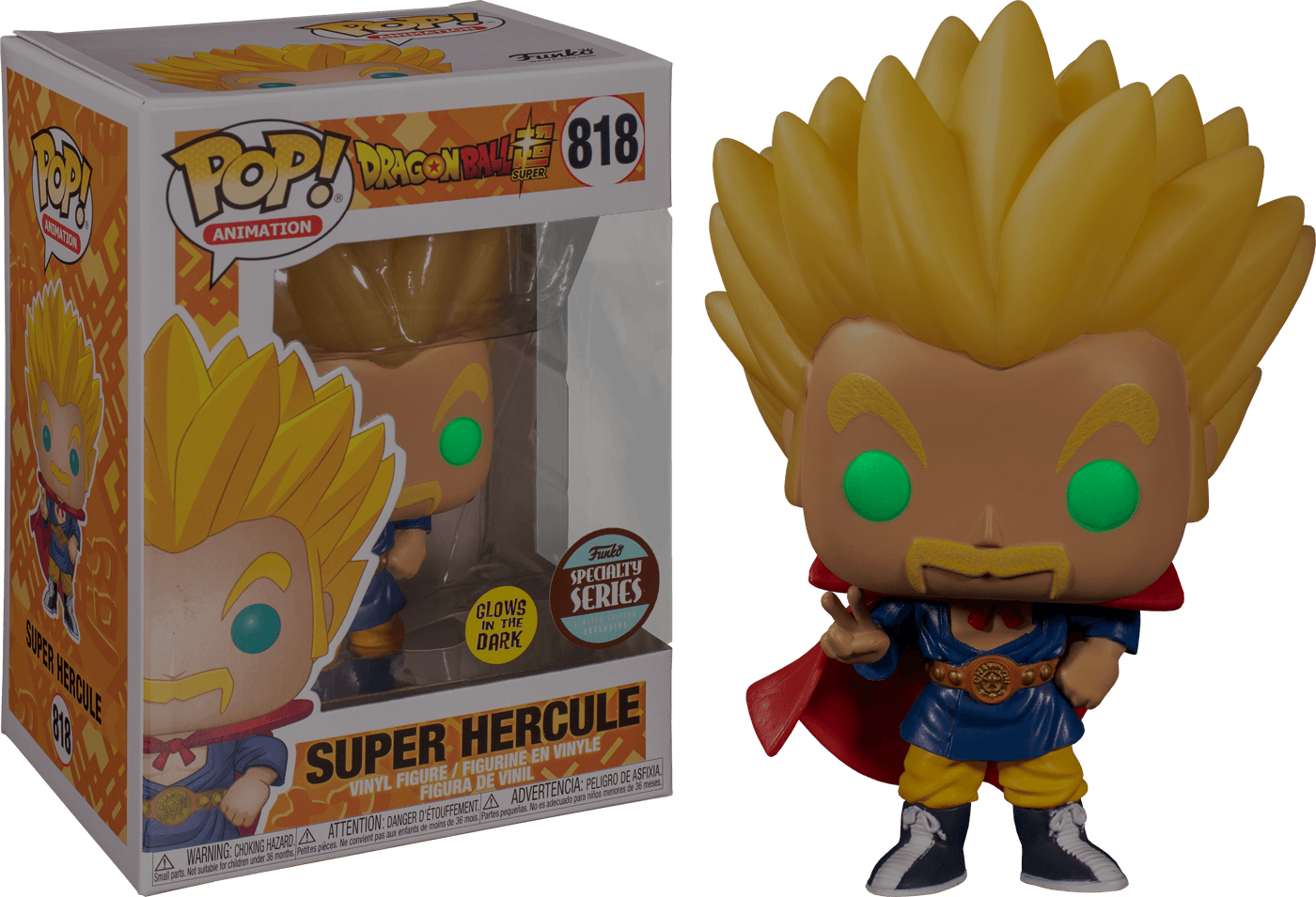 FUN48280 Dragon Ball Super - Super Saiyan Hercule Glow US Exclusive Pop! Vinyl - Funko - Titan Pop Culture