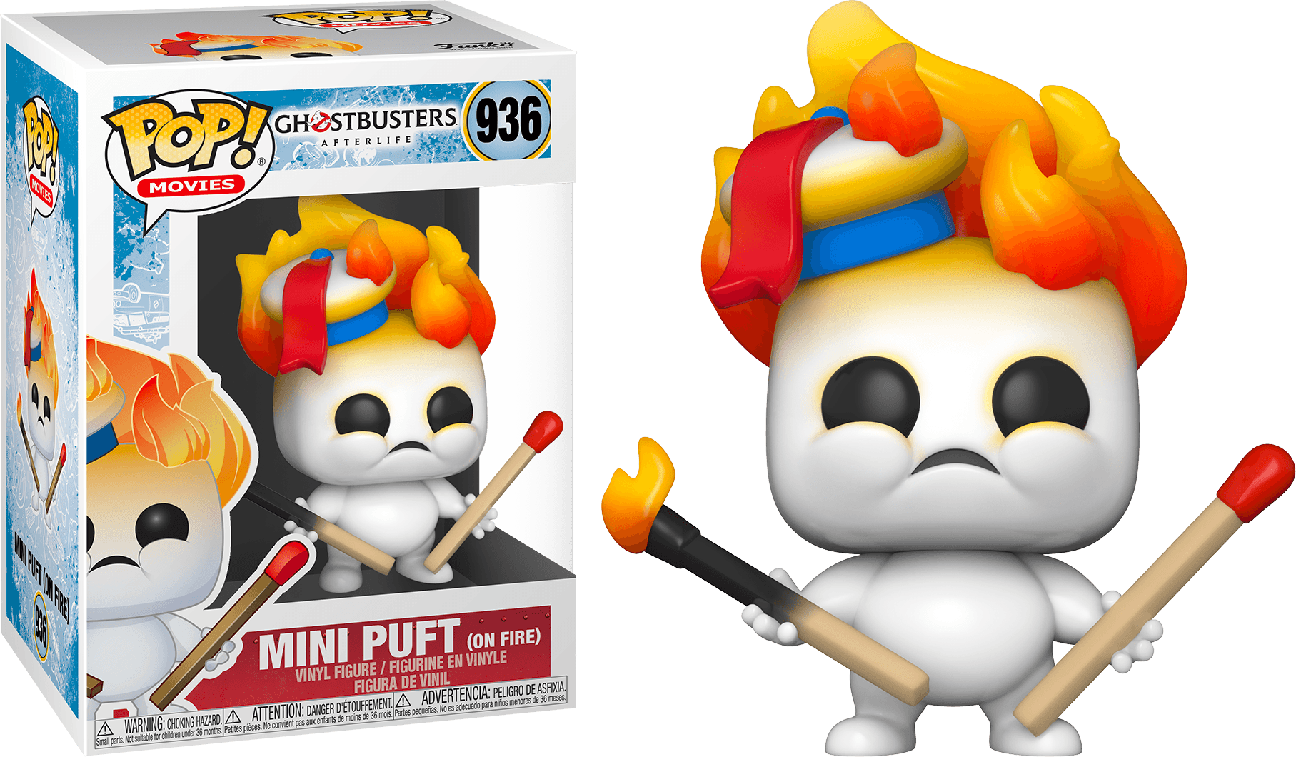 FUN48492 Ghostbusters: Afterlife - Mini Puft on Fire Pop! Vinyl - Funko - Titan Pop Culture