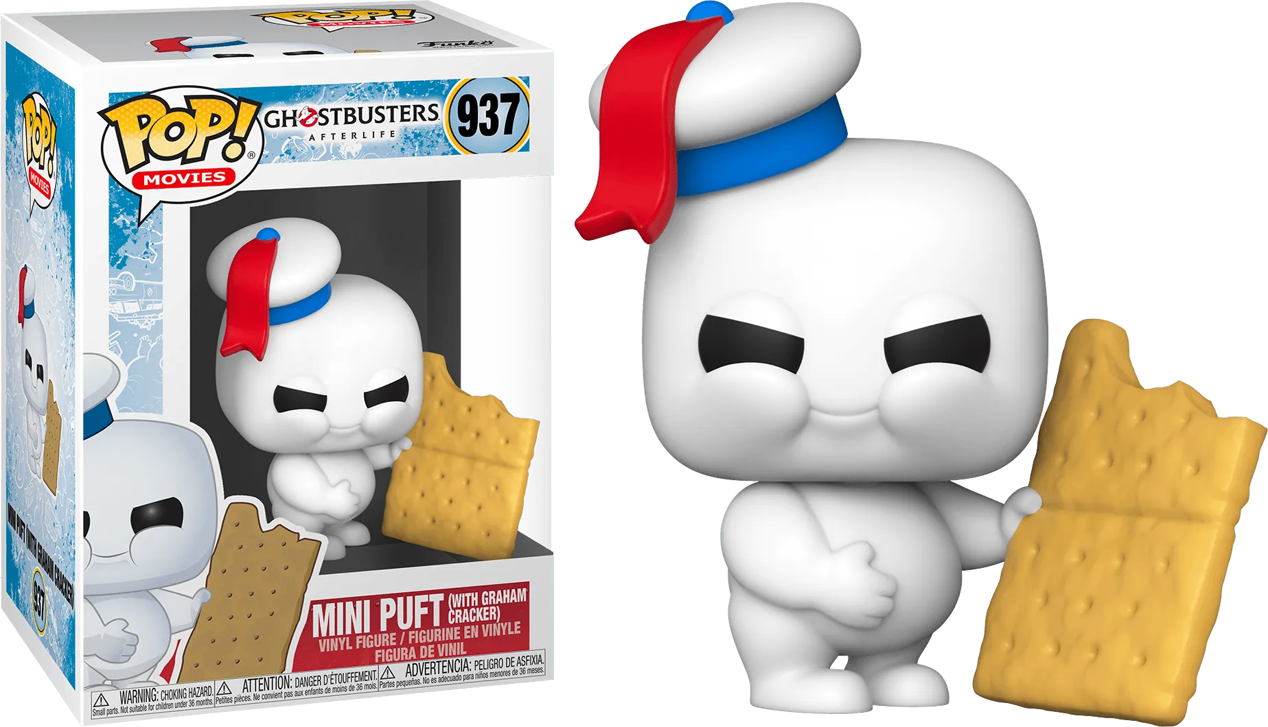 FUN48494 Ghostbusters: Afterlife - Mini Puft with Cracker Pop! Vinyl - Funko - Titan Pop Culture