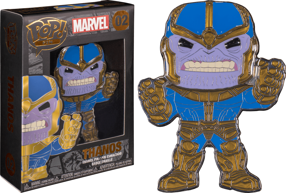 FUN48558 Marvel Comics - 4" Pop! Enamel Pin Thanos - Funko - Titan Pop Culture