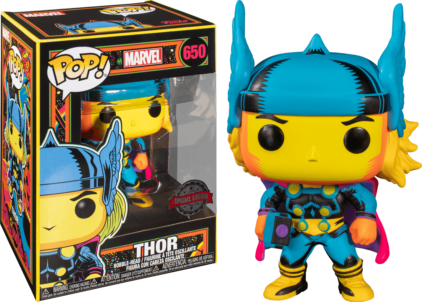 FUN48847 Marvel Comics - Thor Black Light US Exclusive Pop! Vinyl [RS] - Funko - Titan Pop Culture