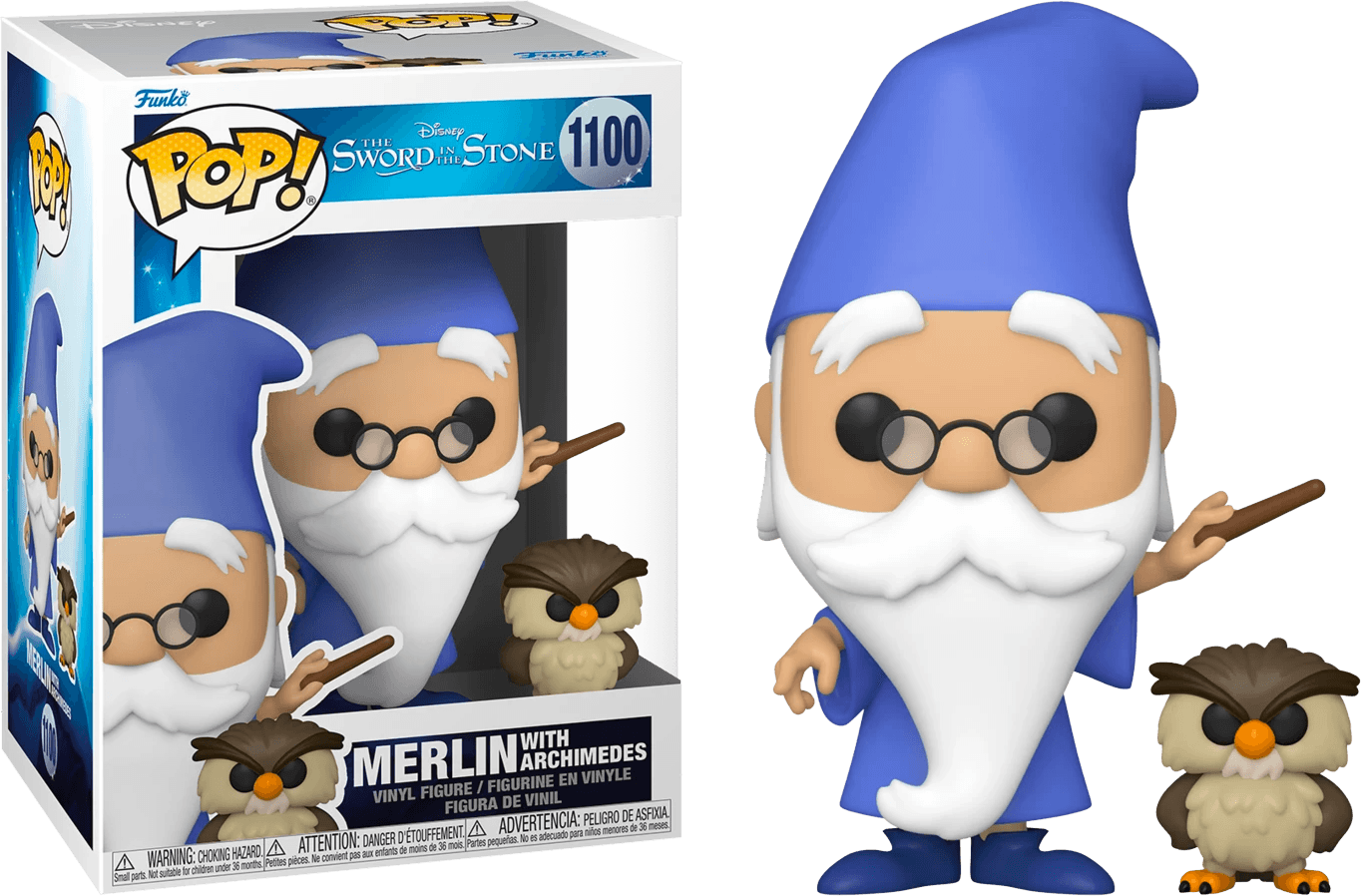 FUN49152 The Sword in the Stone - Merlin with Archimedes Pop! Vinyl - Funko - Titan Pop Culture