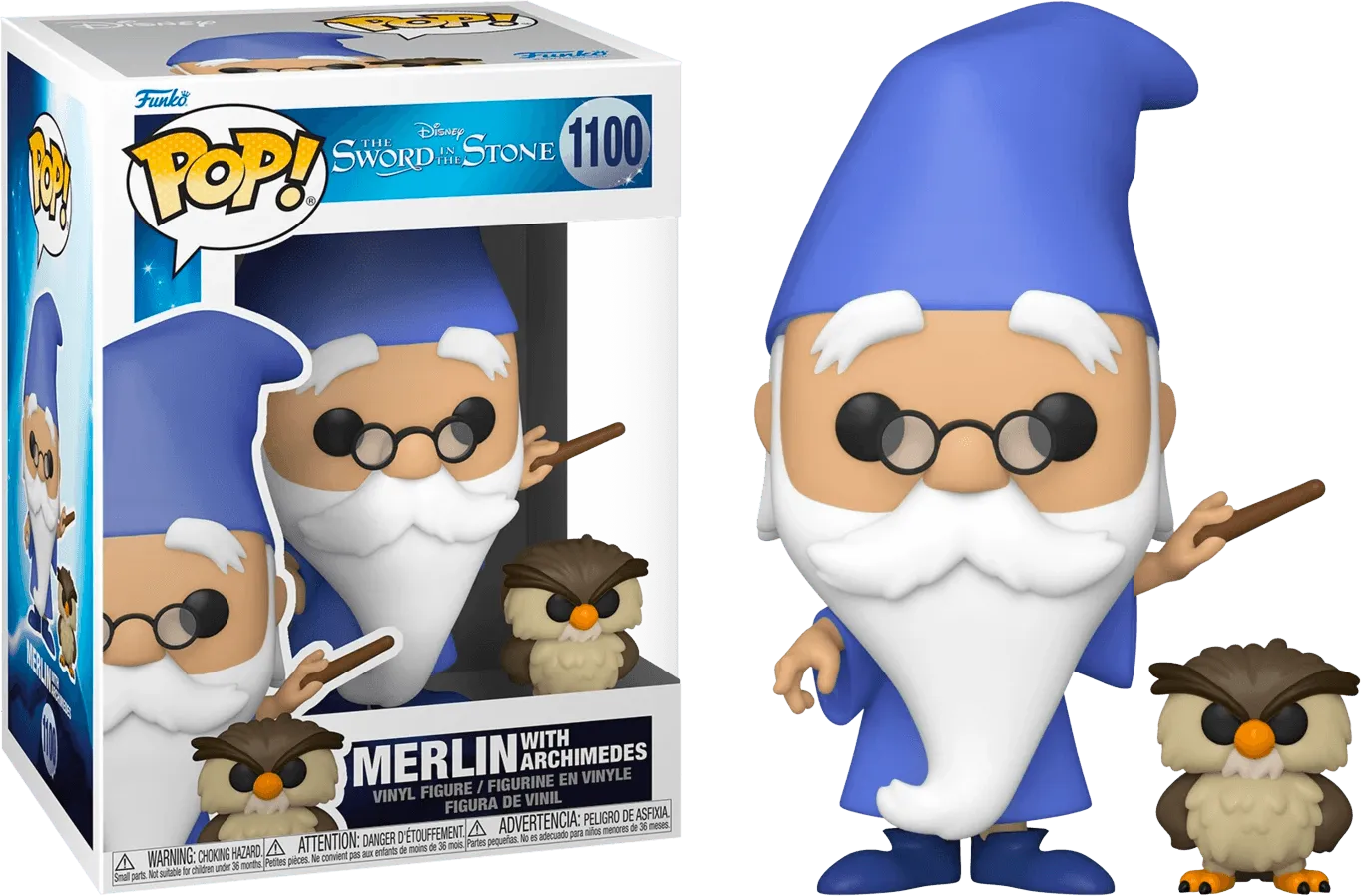 FUN49152 The Sword in the Stone - Merlin with Archimedes Pop! Vinyl - Funko - Titan Pop Culture