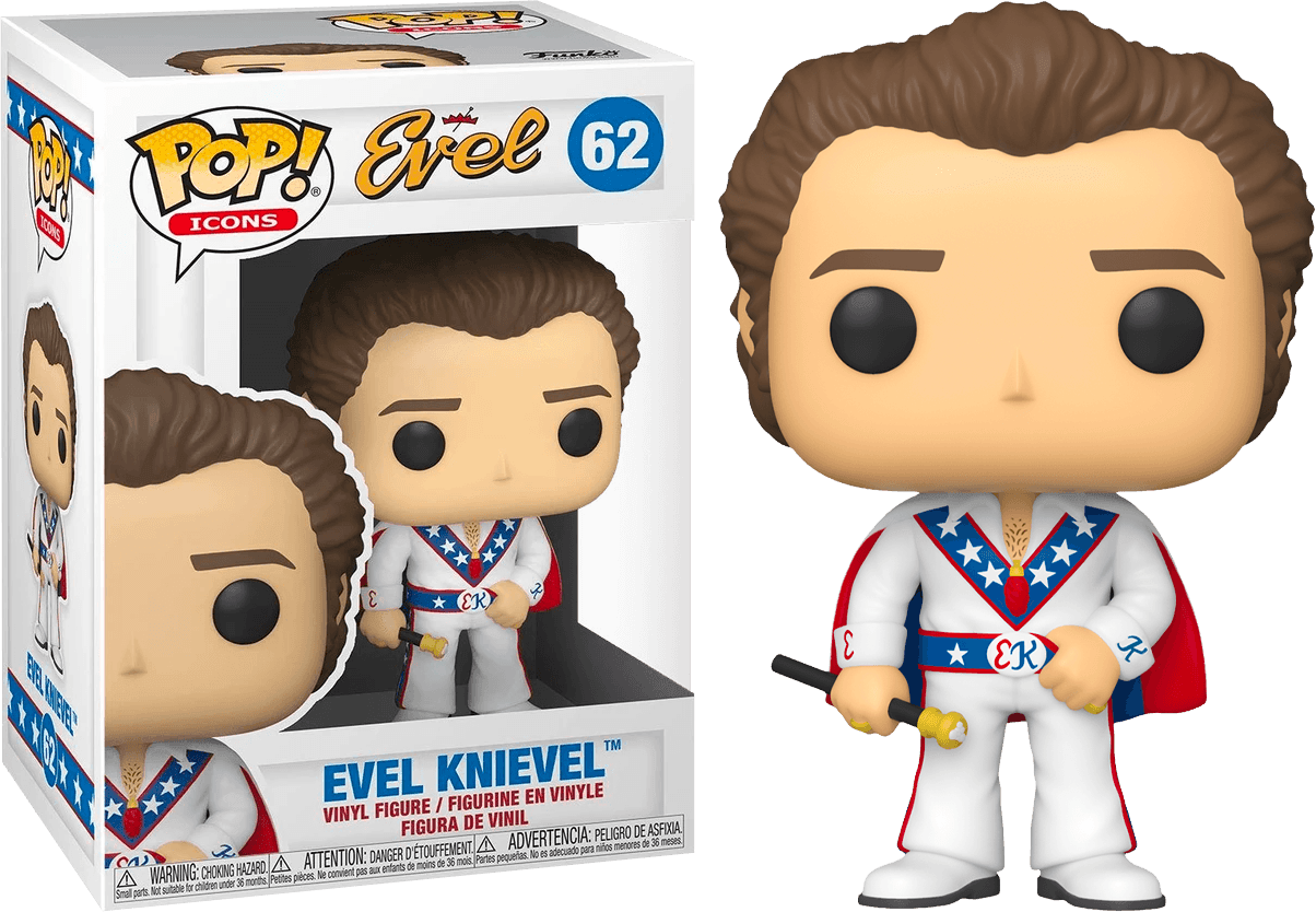 FUN49837 Evel Knievel - Evel Knievel with Cape (with chase) Pop! Vinyl - Funko - Titan Pop Culture