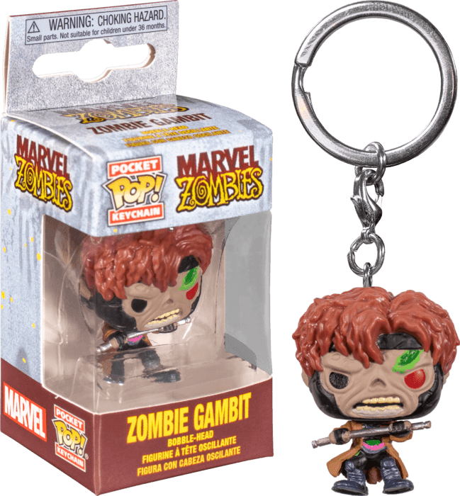 FUN50275 Marvel Zombies - Gambit Pocket Pop! Keychain - Funko - Titan Pop Culture