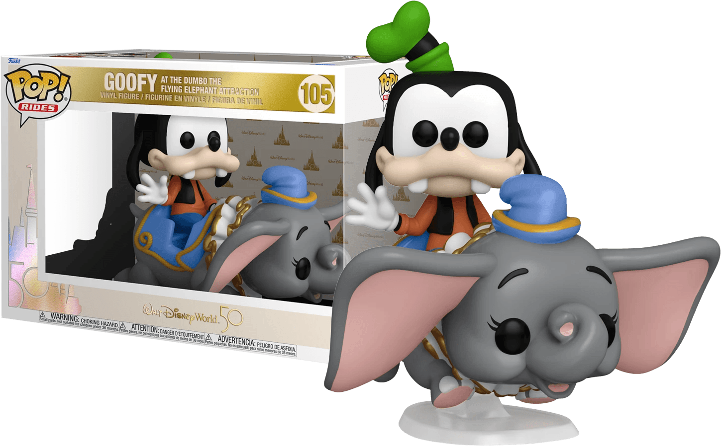 FUN50571 Disney World - Goofy at Dumbo Ride 50th Anniversary Pop! Ride - Funko - Titan Pop Culture