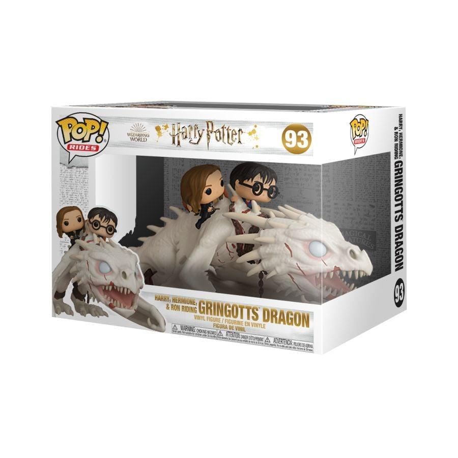 FUN50815 Harry Potter - Gringott's Dragon with Harry, Ron & Hermione Pop! Ride - Funko - Titan Pop Culture
