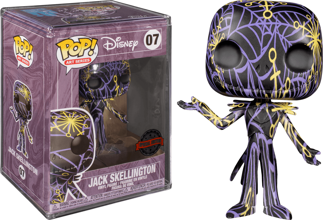 FUN50851 The Nightmare Before Christmas - Jack (Artist) Black & Yellow US Exc Pop! with Protector [RS] - Funko - Titan Pop Culture