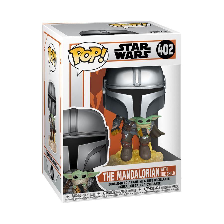 FUN50959 Star Wars: The Mandalorian - Mandalorian with the Child Jetpack Flying Pop! Vinyl - Funko - Titan Pop Culture