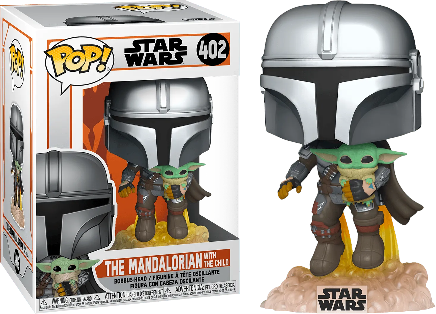 FUN50959 Star Wars: The Mandalorian - Mandalorian with the Child Jetpack Flying Pop! Vinyl - Funko - Titan Pop Culture