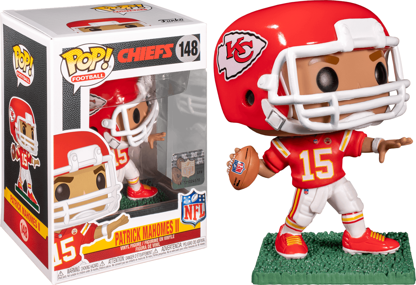 FUN50979 NFL: Chiefs - Patrick Mahomes Pop! Vinyl - Funko - Titan Pop Culture