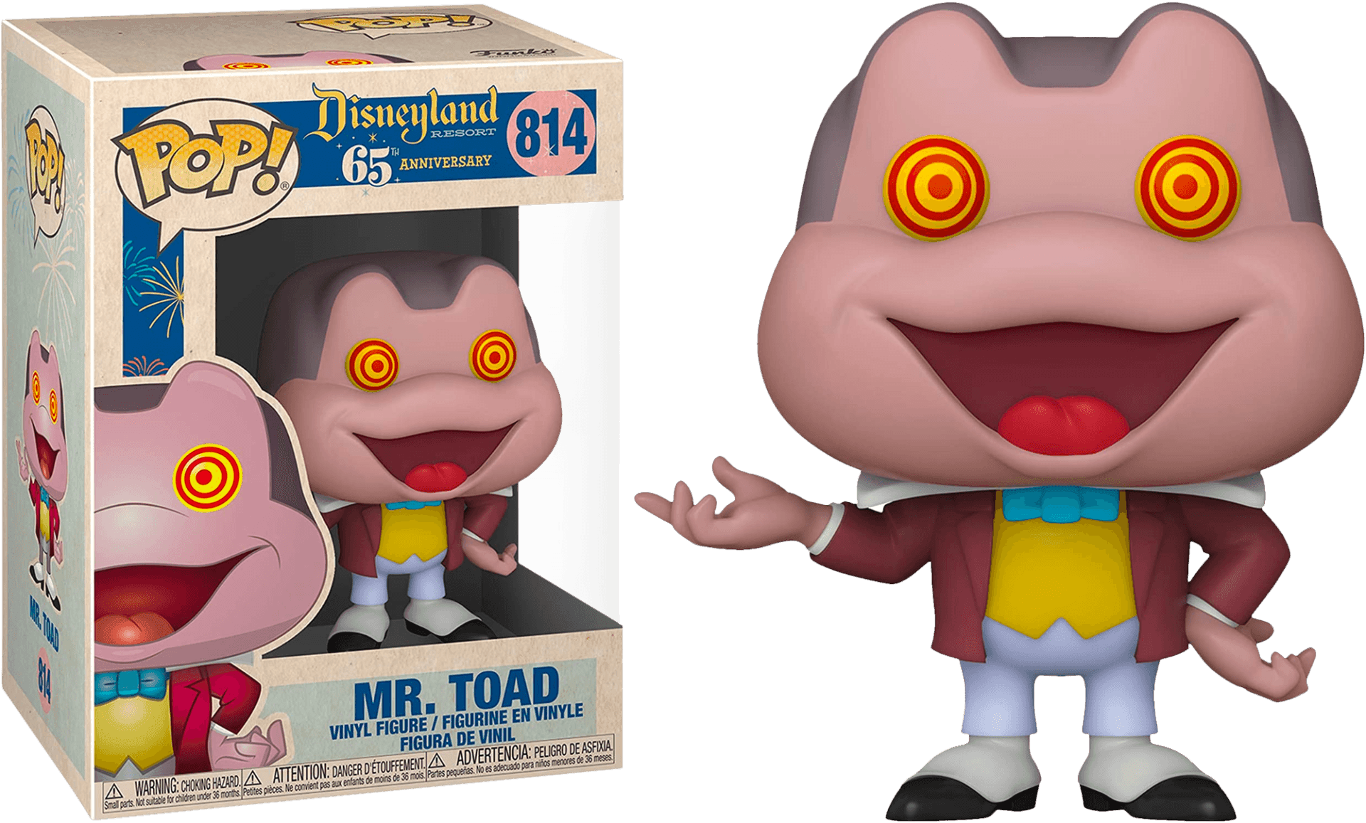 FUN51172 Disneyland 65th Anniversary - Mr Toad with Spinning Eyes Pop! Vinyl - Funko - Titan Pop Culture