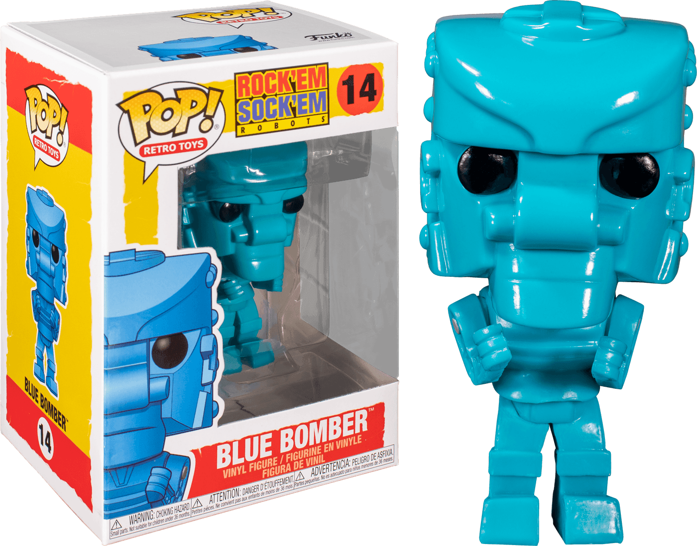 FUN51320 Mattel - Rock Em Sock Em Robot Blue Pop! Vinyl - Funko - Titan Pop Culture