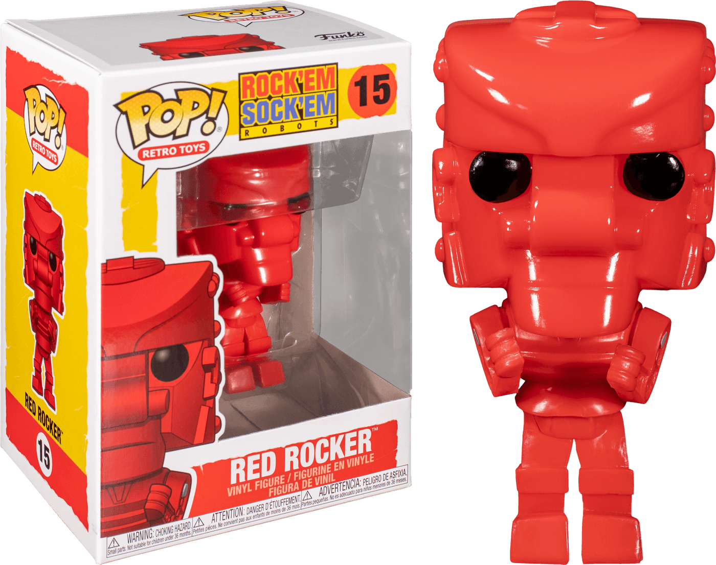 FUN51321 Mattel - Rock Em Sock Em Robot Red Pop! Vinyl - Funko - Titan Pop Culture