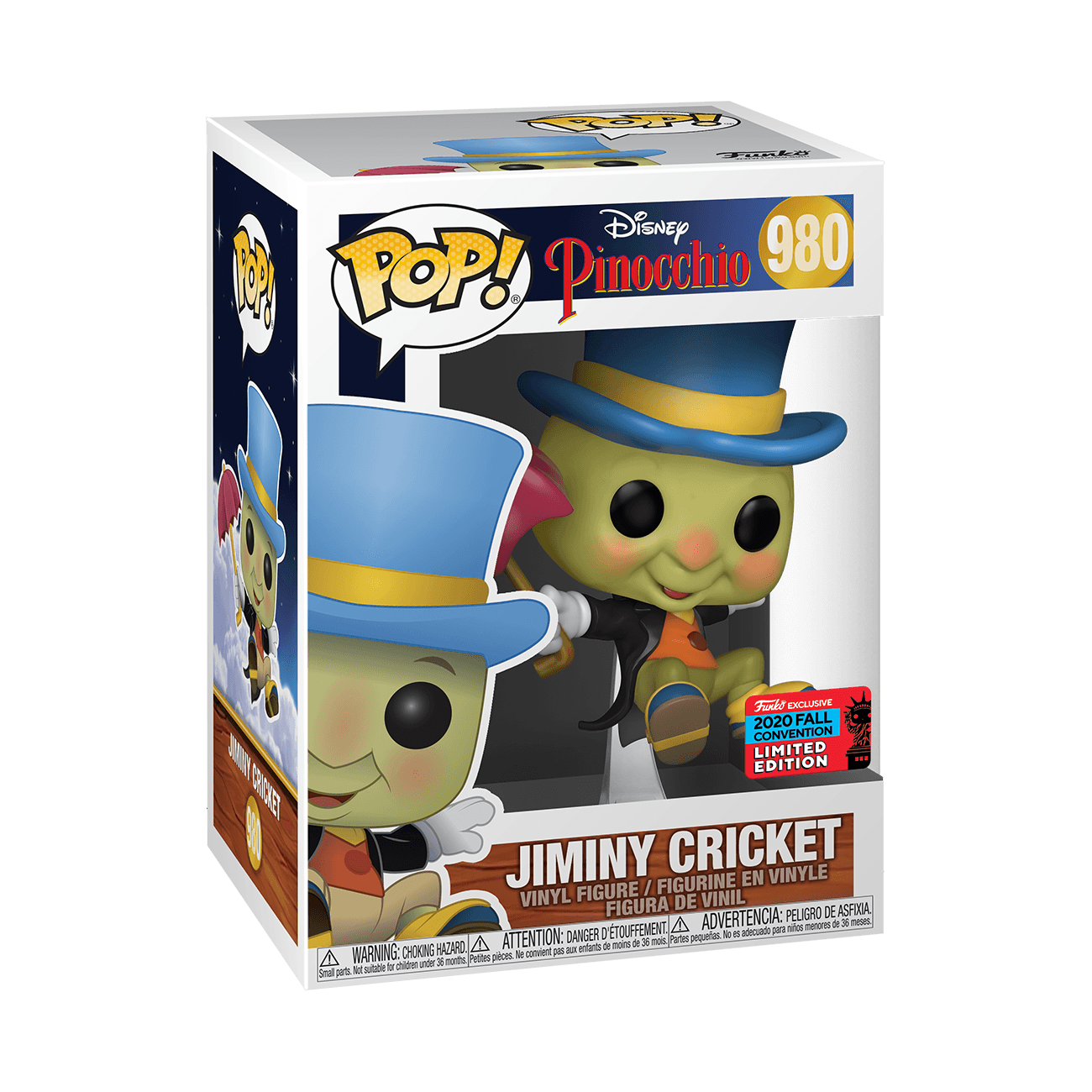 FUN51383 Pinocchio - Jiminy Cricket Pop! Vinyl NYCC 2020 [RS] - Funko - Titan Pop Culture