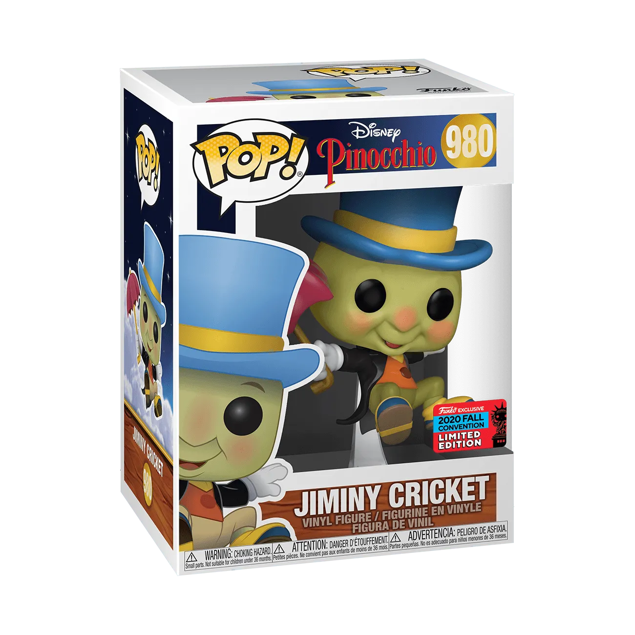 FUN51383 Pinocchio - Jiminy Cricket Pop! Vinyl NYCC 2020 [RS] - Funko - Titan Pop Culture