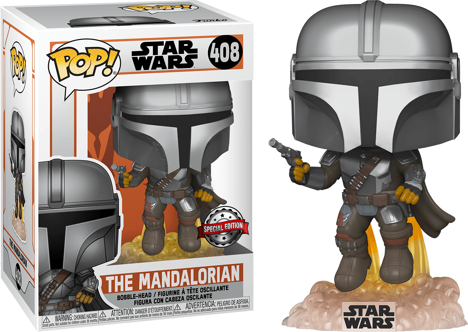 FUN51405 Star Wars: The Mandalorian - Mandalorian Flying US Exclusive Pop! Vinyl [RS] - Funko - Titan Pop Culture