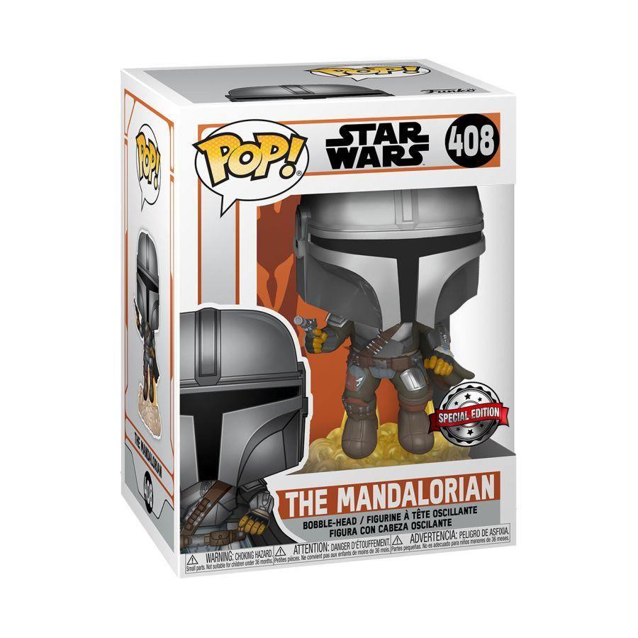 FUN51405 Star Wars: The Mandalorian - Mandalorian Flying US Exclusive Pop! Vinyl [RS] - Funko - Titan Pop Culture