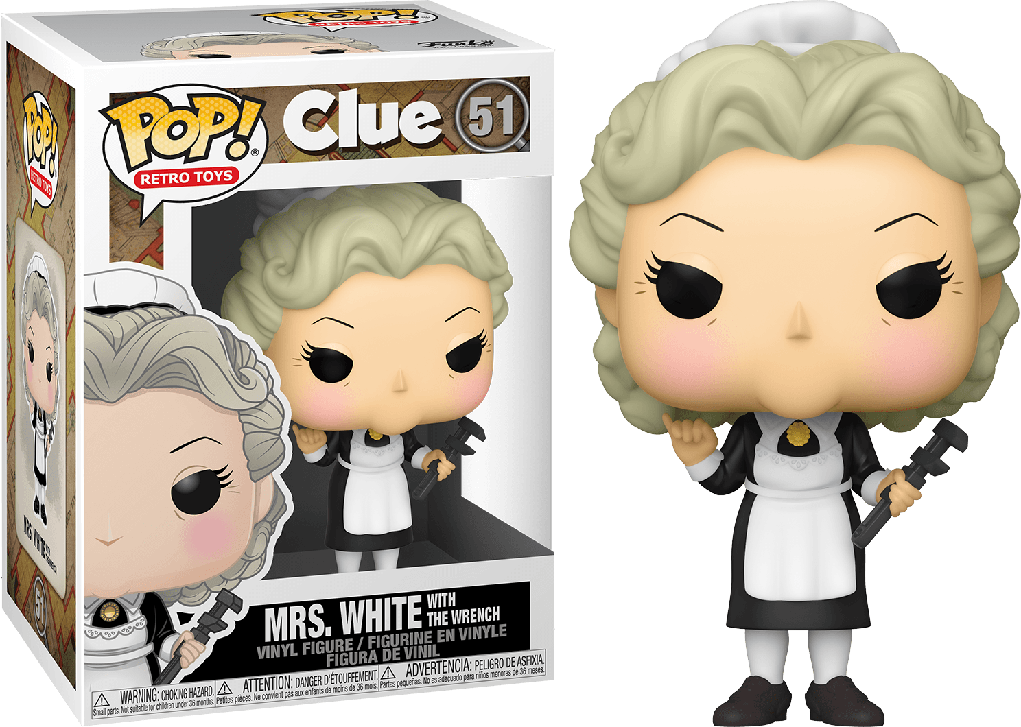 FUN51455 Clue - Mrs White with Wrench Pop! Vinyl - Funko - Titan Pop Culture