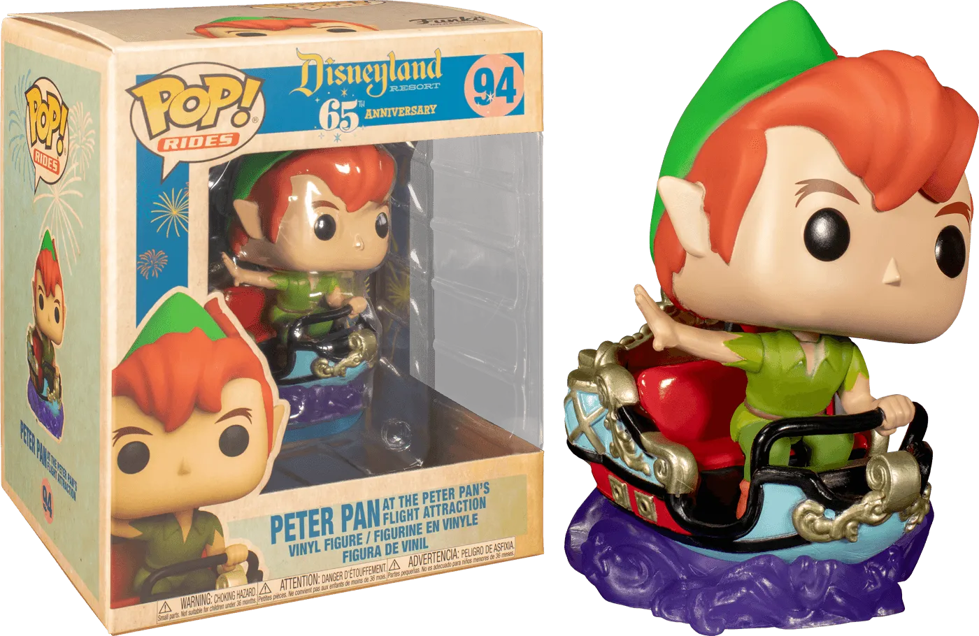 FUN51519 Disneyland 65th Anniversary - Peter & Flight Pop! Ride - Funko - Titan Pop Culture