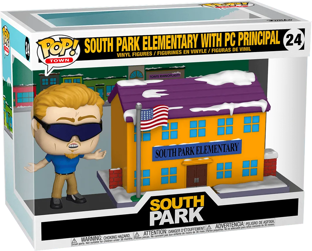 FUN51632 South Park - South Park Elementary with PC Principal Pop! Town - Funko - Titan Pop Culture