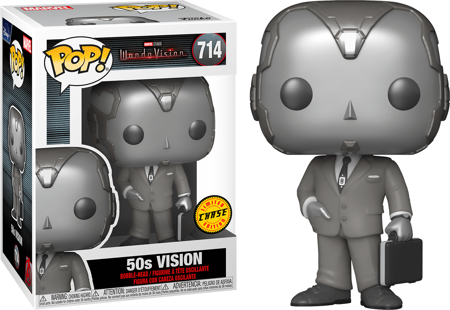 FUN52043 WandaVision - 50's Vision Black & White (with chase) Pop! Vinyl - Funko - Titan Pop Culture