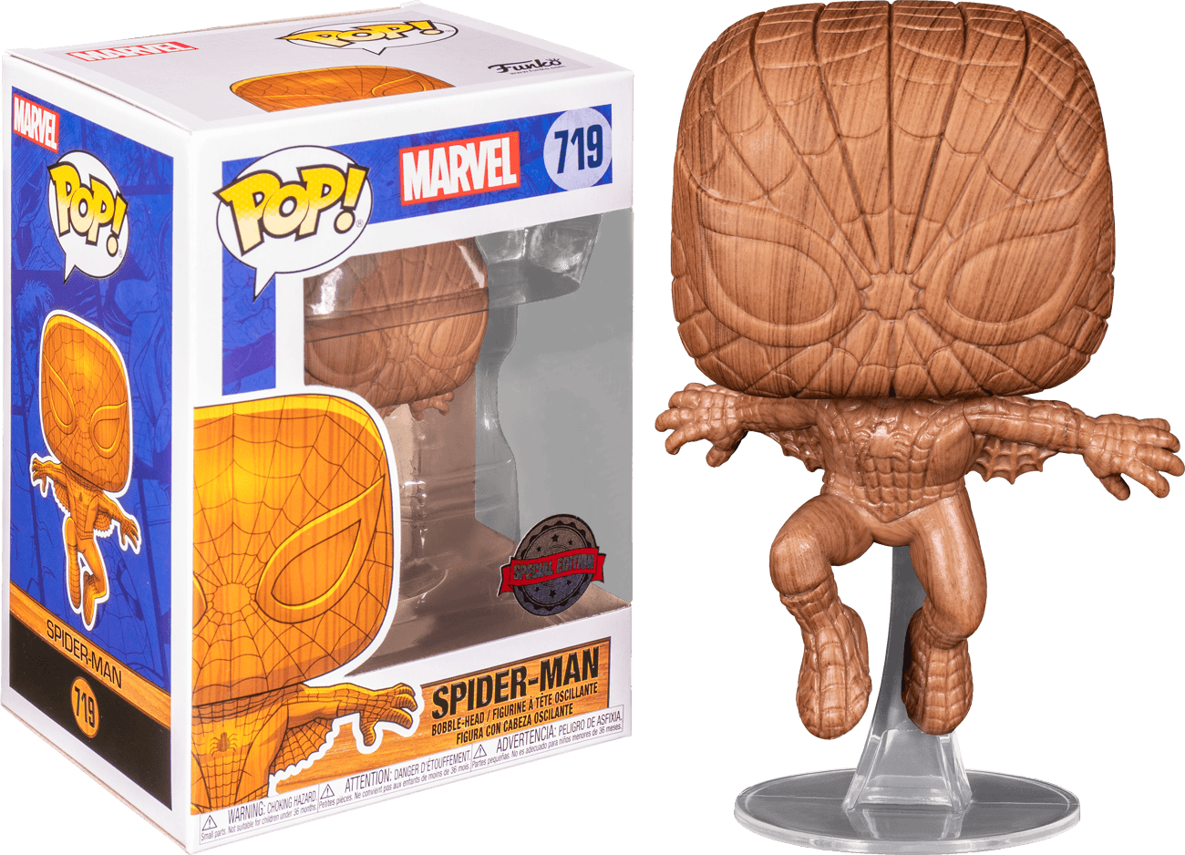 FUN52216 Spider-Man - Spider-Man Wood Deco US Exclusive Pop! Vinyl [RS] - Funko - Titan Pop Culture