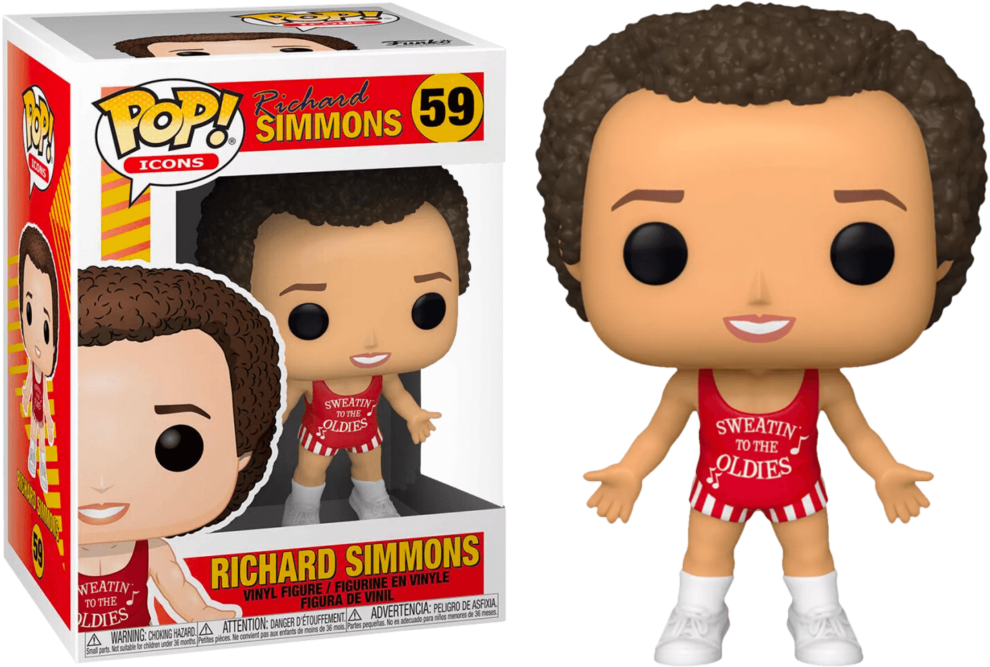 FUN52616 Richard Simmons - Richard Simmons (Red) US Exclusive Pop! Vinyl [RS] - Funko - Titan Pop Culture