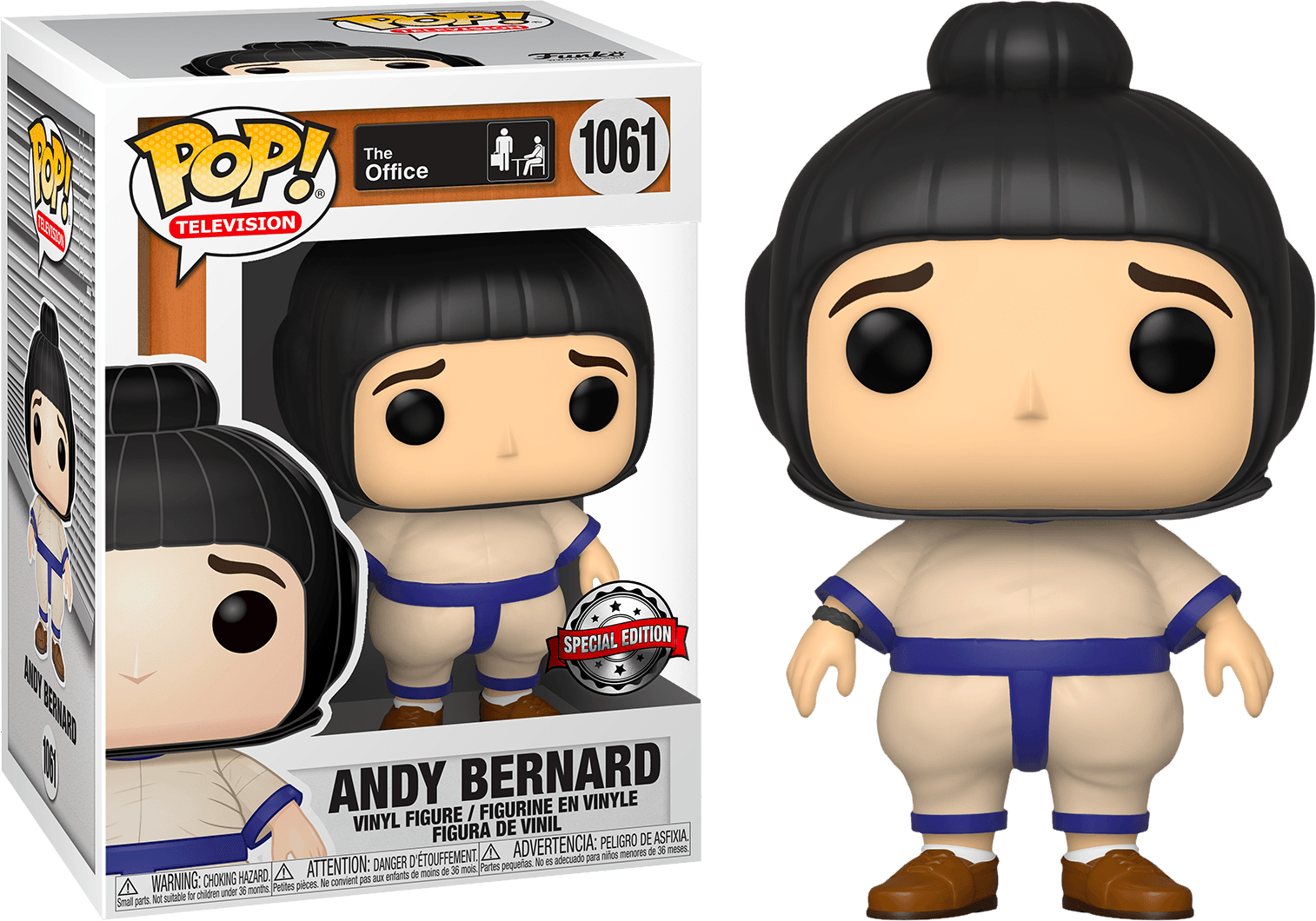 FUN53066 The Office - Andy in Sumo Suit US Exclusive Pop! Vinyl [RS] - Funko - Titan Pop Culture