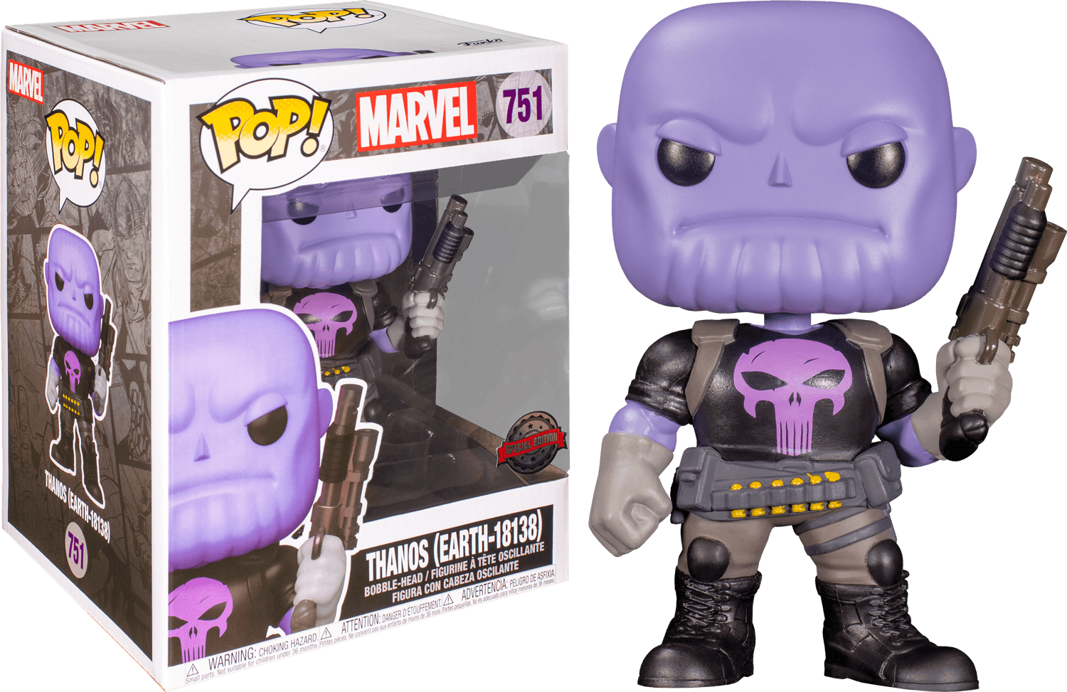 FUN53696 Marvel - Punisher Thanos 6" US Exclusive Pop! Vinyl - Funko - Titan Pop Culture