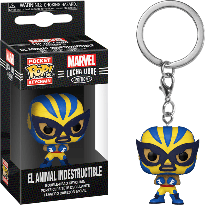FUN53896 Marvel Lucha Libre - El Animal Indestructible Pocket Pop! Keychain - Funko - Titan Pop Culture