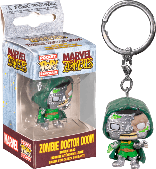 FUN54385 Marvel Zombies - Dr Doom Pocket Pop! Keychain - Funko - Titan Pop Culture