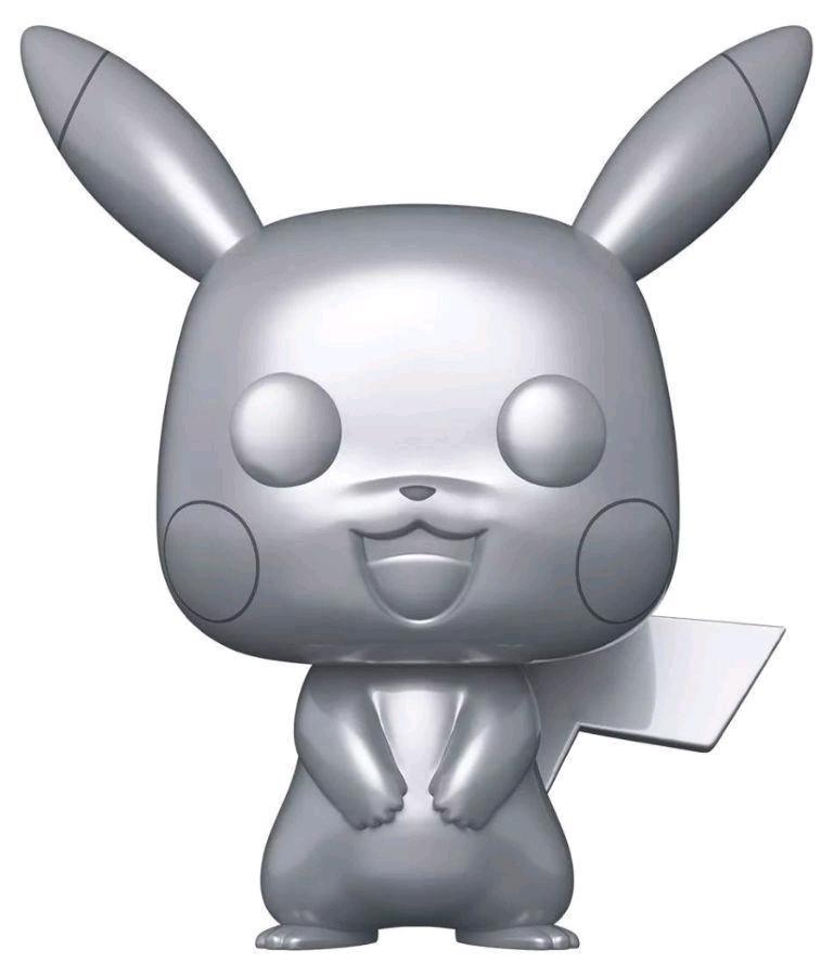 FUN54588 Pokemon - Pikachu Silver Metallic 25th Anniversary 10" US Exclusive Pop! Vinyl [RS] - Funko - Titan Pop Culture