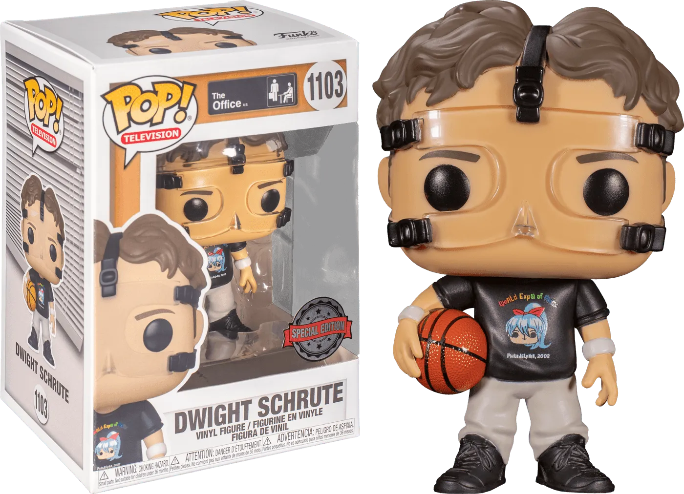 FUN55048 The Office - Basketball Dwight (with chase) US Exclusive Pop! Vinyl [RS] - Funko - Titan Pop Culture