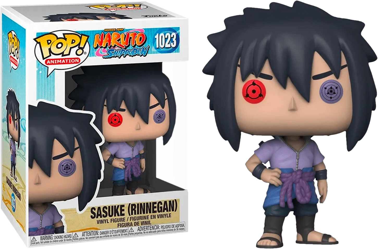 FUN55049CBUNDLE Naruto: Shippuden - Sasuke Rinnegan US Exclusive Pop! Vinyl - Chase Case [RS] - Funko - Titan Pop Culture