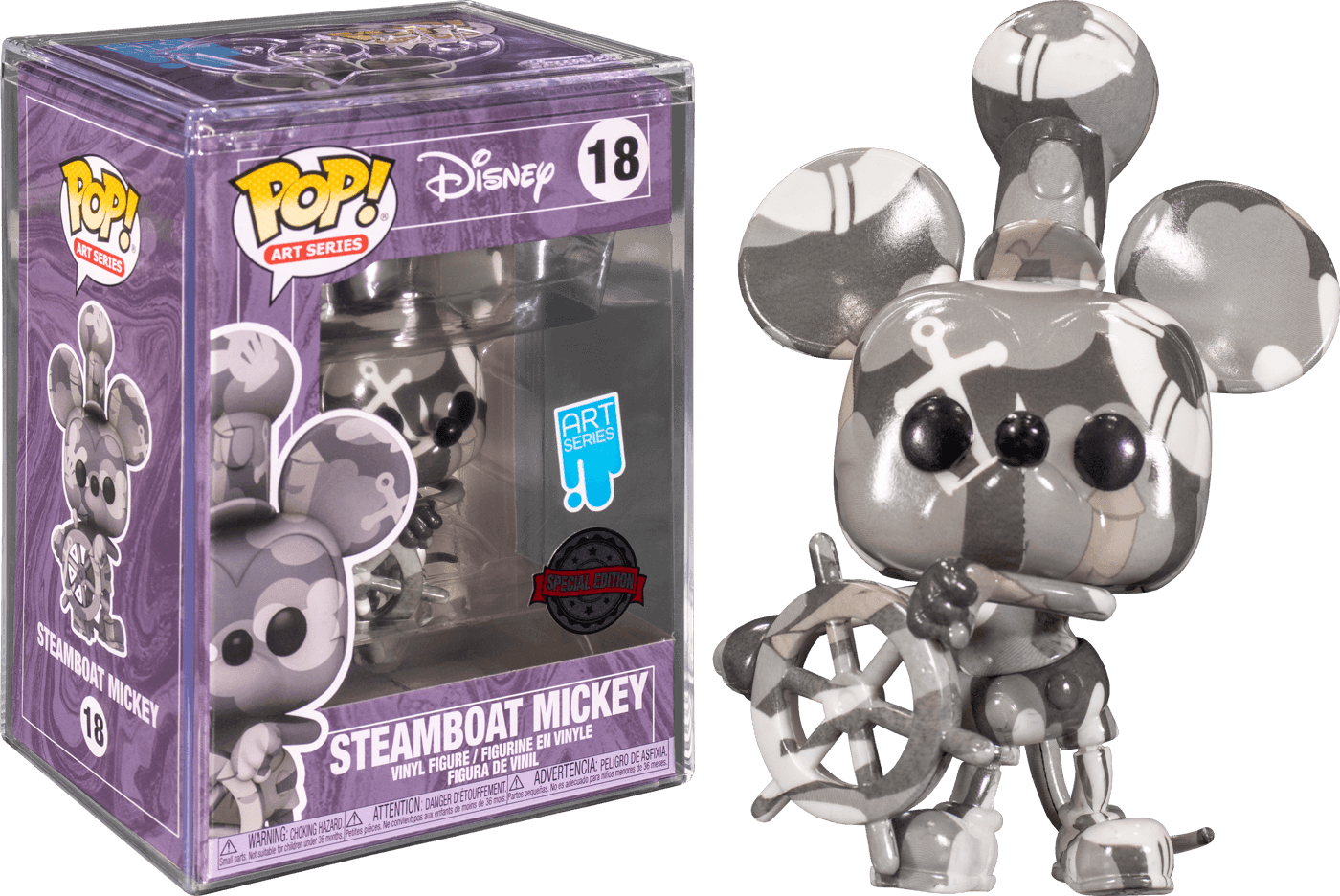 FUN55053 Disney - Steamboat Willie (Artist) US Exclusive Pop! with Protector [RS] - Funko - Titan Pop Culture