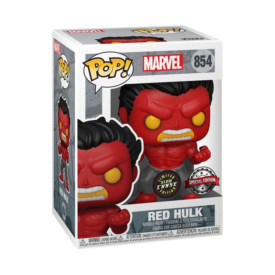 FUN55084 Hulk - Red Hulk (with chase) US Exclusive Pop! Vinyl [RS] - Funko - Titan Pop Culture