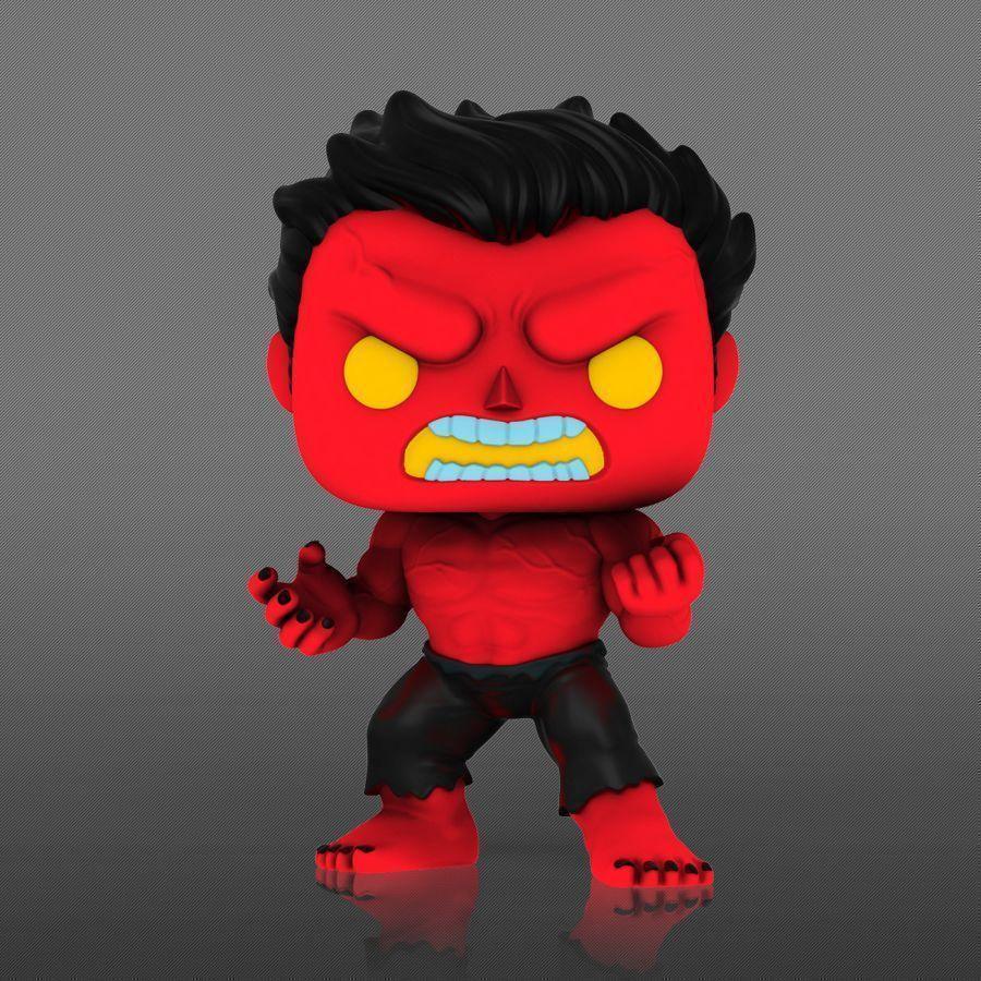 FUN55084CASE Marvel Comics - Red Hulk US Exclusive Pop! Vinyl - Chase Case [RS] - Funko - Titan Pop Culture