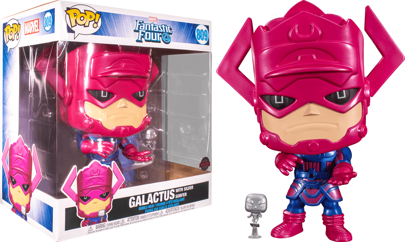FUN55166 Fantastic Four - Galactus with Silver Surfer Metallic US Exclusive 10" Pop! Vinyl - Funko - Titan Pop Culture