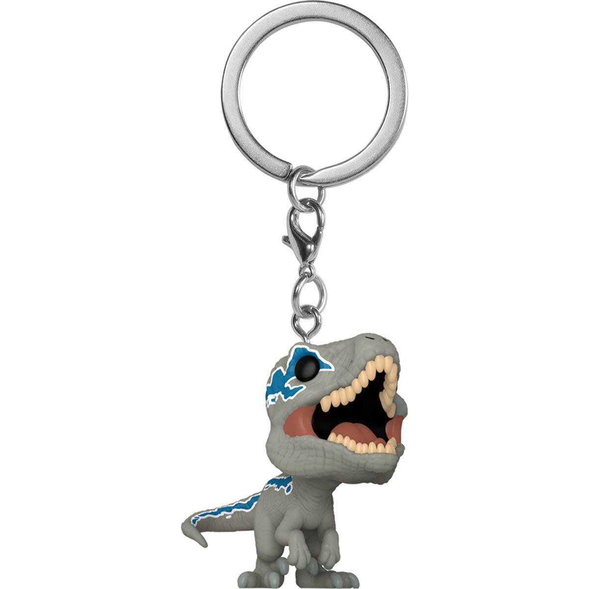 FUN55299 Jurassic World 3: Dominion - Velociraptor (Blue) Pocket Pop! Keychain - Funko - Titan Pop Culture