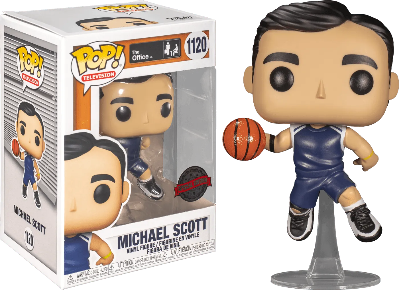 FUN55312 The Office - Basketball Michael US Exclusive Pop! Vinyl [RS] - Funko - Titan Pop Culture