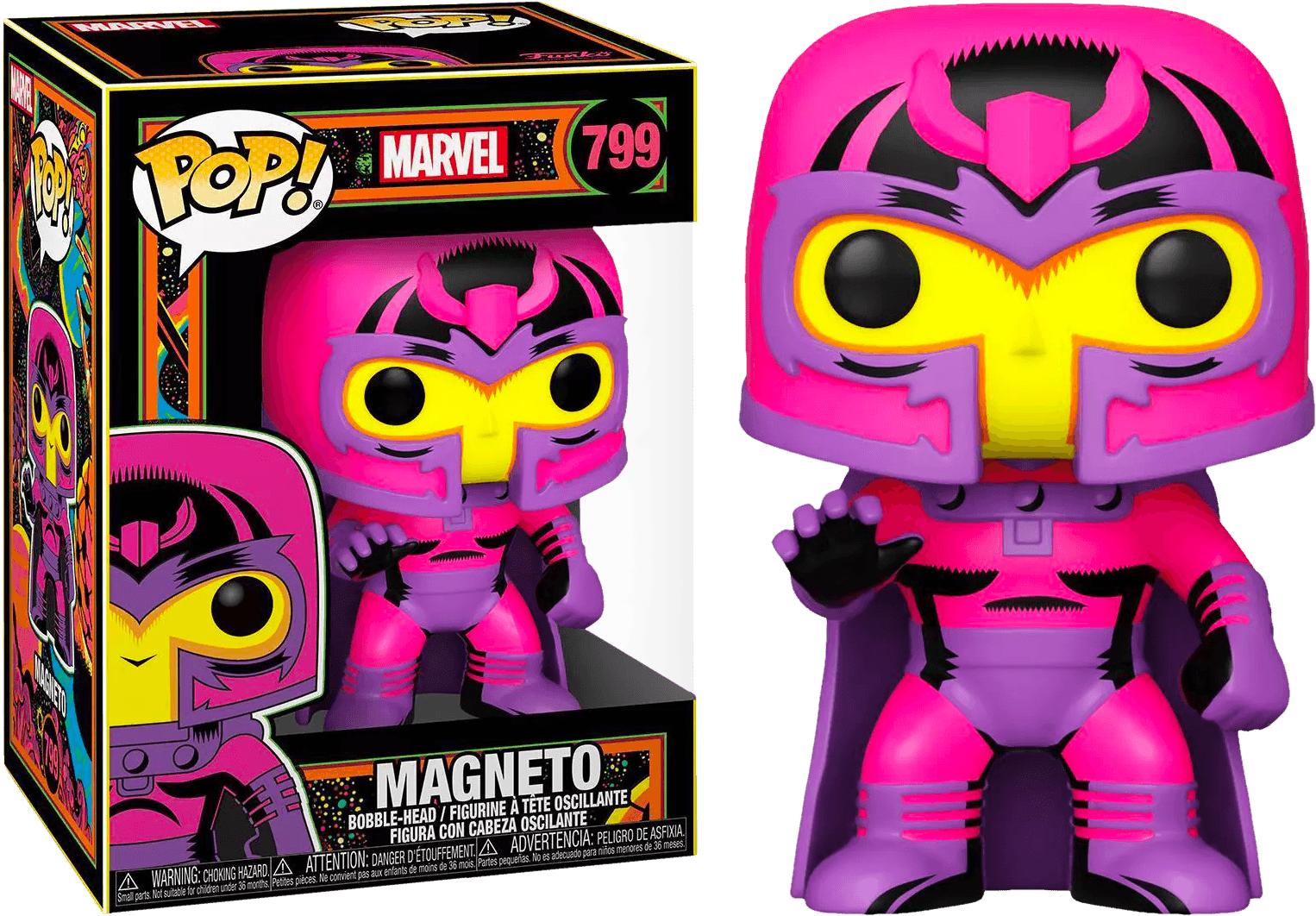 FUN55627 Marvel Comics - Magneto Black Light US Exclusive Pop! Vinyl [RS] - Funko - Titan Pop Culture