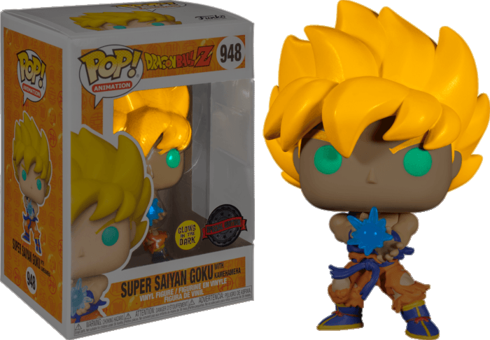 FUN55632 Dragon Ball Z - Super Saiyan Goku with Kamehameha Wave Glow US Exclusive Pop! Vinyl [RS] - Funko - Titan Pop Culture