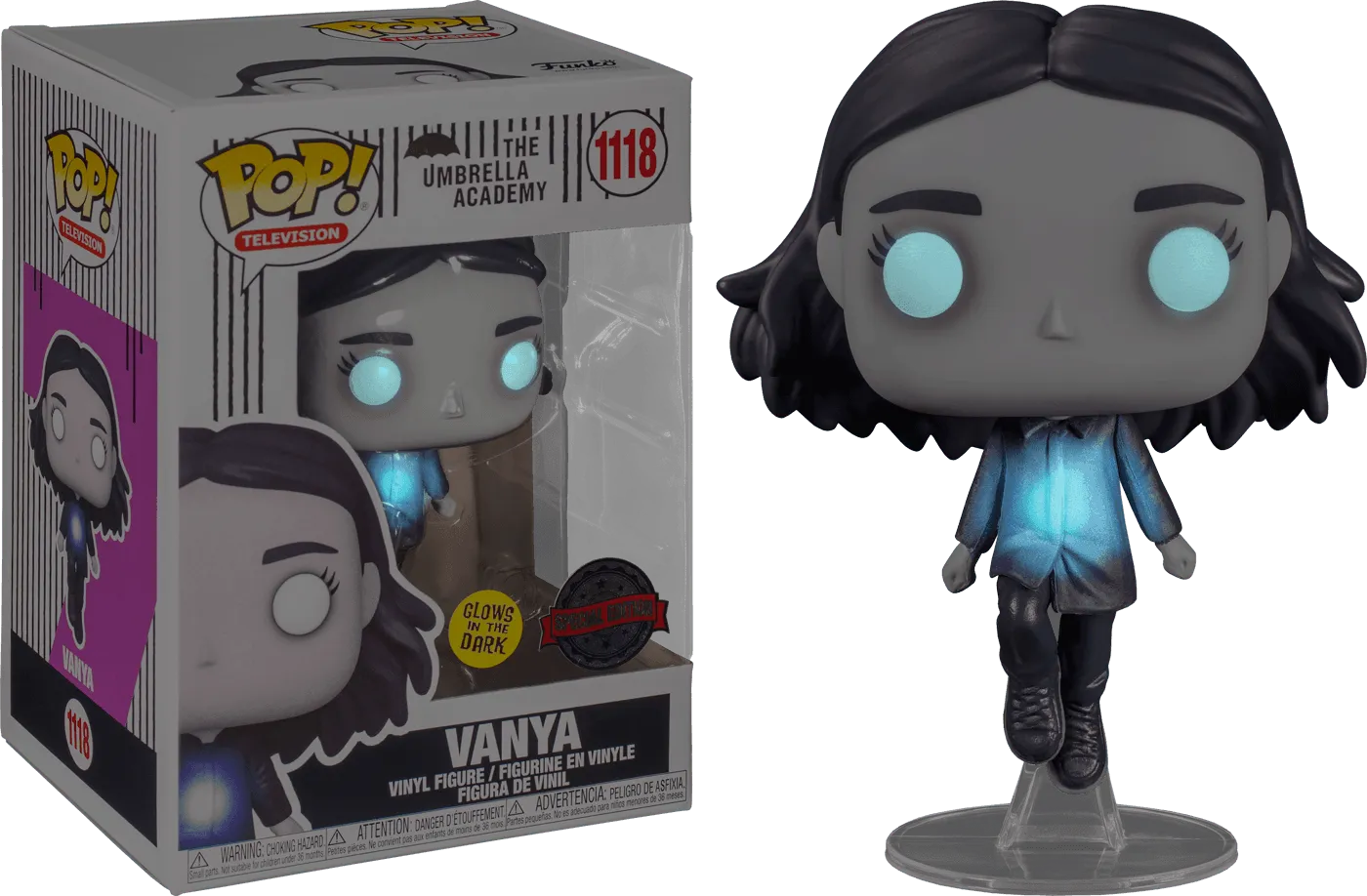 FUN55821 Umbrella Academy - Vanya Glow US Exclusive Pop! Vinyl [RS] - Funko - Titan Pop Culture