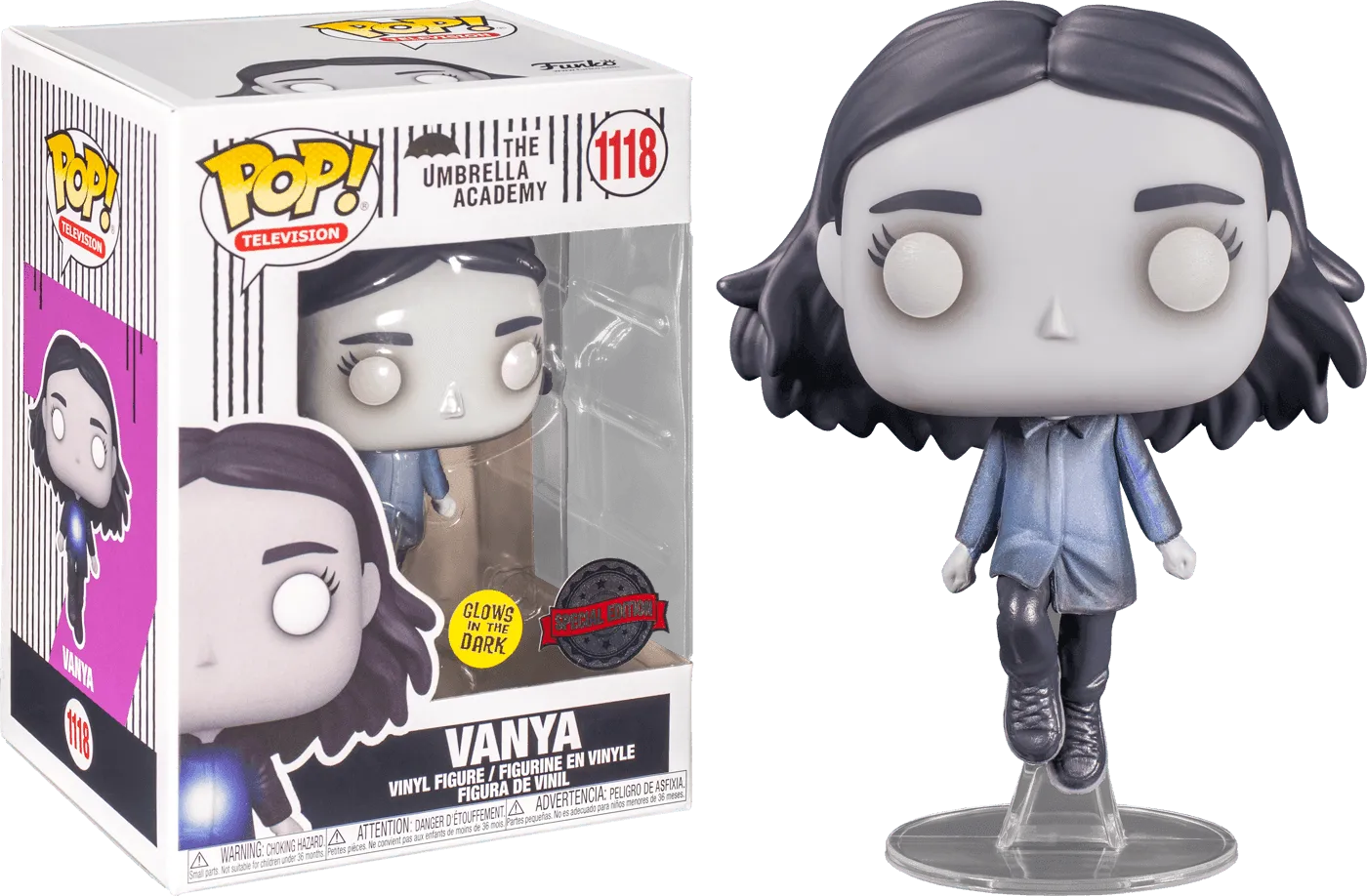 FUN55821 Umbrella Academy - Vanya Glow US Exclusive Pop! Vinyl [RS] - Funko - Titan Pop Culture