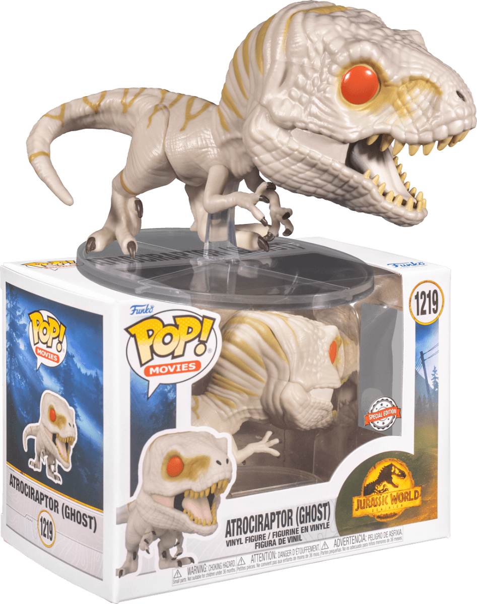 FUN55843 Jurassic World 3: Dominion - Atrociraptor (Ghost) (Alternative Pose) US Exclusive Pop! Vinyl [RS] - Funko - Titan Pop Culture