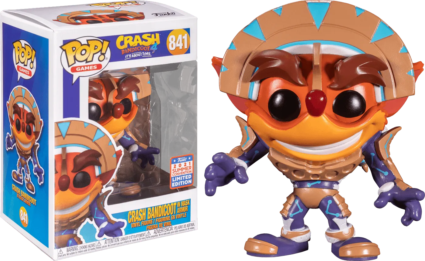 FUN55923 Crash Bandicoot - Crash in Mask Armor SDCC 2021 US Exclusive Pop! Vinyl [RS] - Funko - Titan Pop Culture