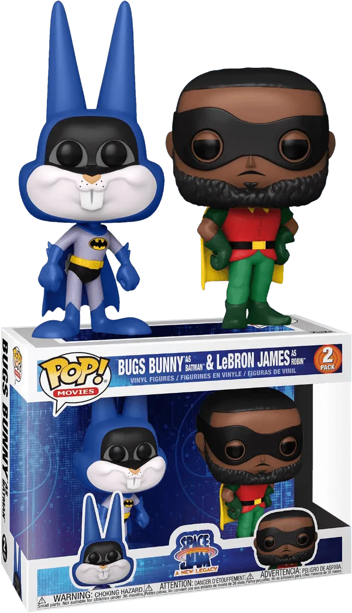 FUN56231 Space Jam 2: A New Legacy - Bugs Bunny as Batman & LeBron James as Robin Pop! 2-Pack - Funko - Titan Pop Culture